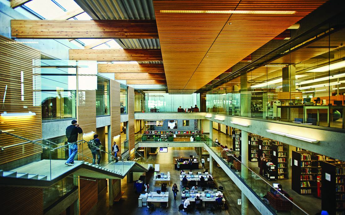 A university campus library building